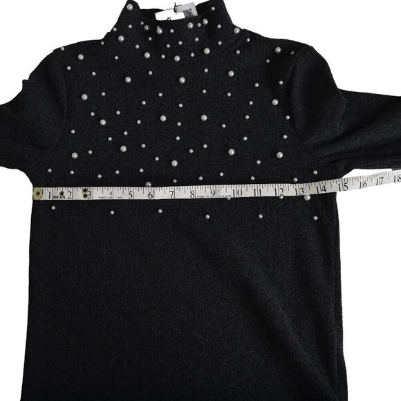 NWT Zara Soft Feel Pearl Sweater Gray Size Medium - Picture 8 of 10